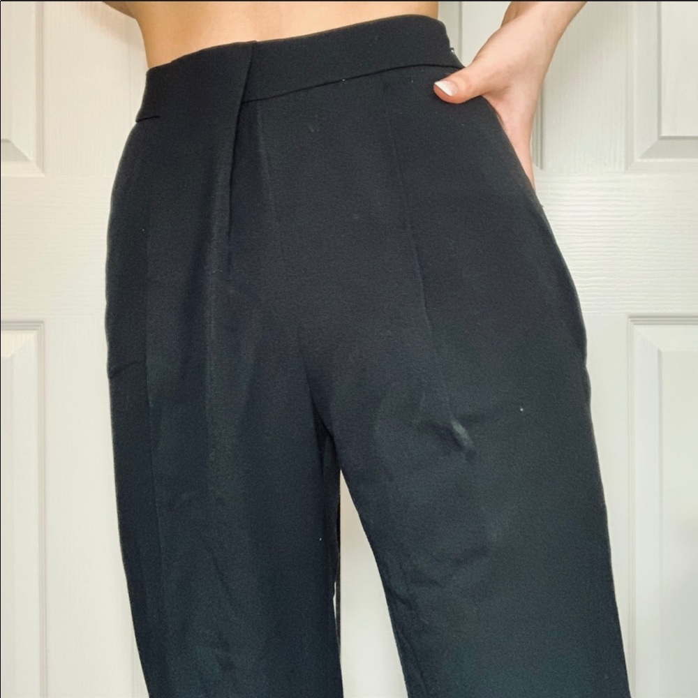 WHBM black dress suit pants high waist size 00